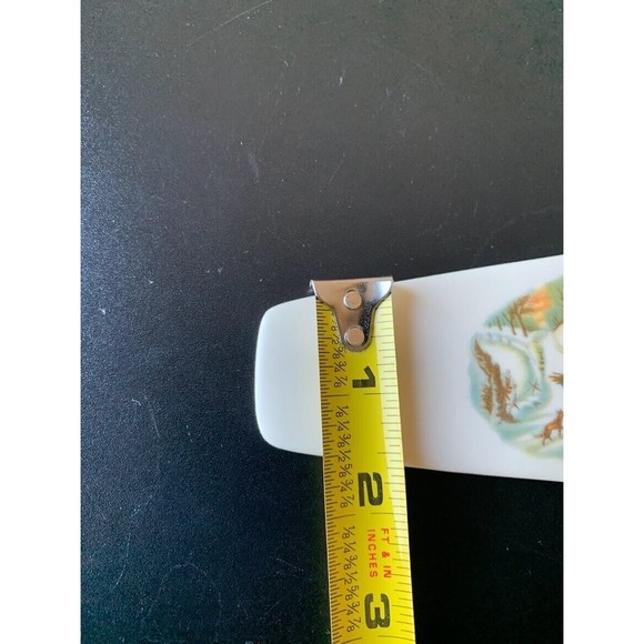 Vtg Harkerware Currier Ives Porcelain Ceramic Pie Server Homestead Sleigh Scene - Picture 8 of 9